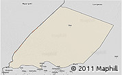 Shaded Relief 3D Map of Nokou, desaturated