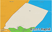 Shaded Relief 3D Map of Nokou, political outside