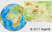 Physical Location Map of Nokou, highlighted parent region, within the entire country