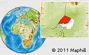 Physical Location Map of Nokou, highlighted parent region