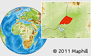 Physical Location Map of Nokou