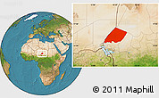 Satellite Location Map of Nokou