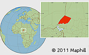 Savanna Style Location Map of Nokou