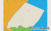 Shaded Relief Map of Nokou, political outside