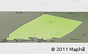 Physical Panoramic Map of Nokou, darken, semi-desaturated