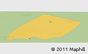 Savanna Style Panoramic Map of Nokou, single color outside