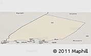 Shaded Relief Panoramic Map of Nokou, semi-desaturated