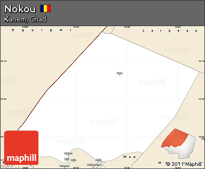 Classic Style Simple Map of Nokou