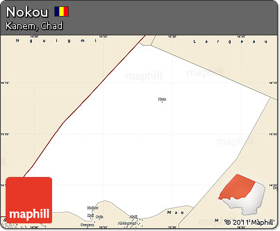 Classic Style Simple Map of Nokou