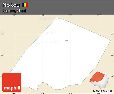 Classic Style Simple Map of Nokou, single color outside