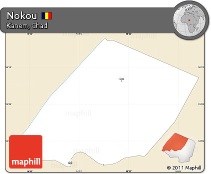 Classic Style Simple Map of Nokou, single color outside