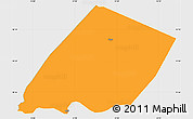 Political Simple Map of Nokou, single color outside