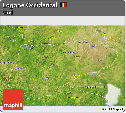 Satellite 3D Map of Logone Occidental