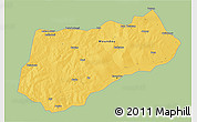 Savanna Style 3D Map of Logone Occidental, single color outside