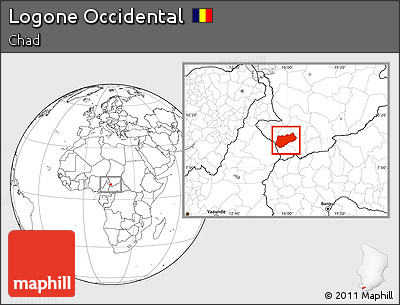 Blank Location Map of Logone Occidental