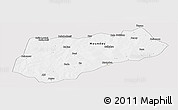 Silver Style Panoramic Map of Logone Occidental, single color outside