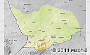 Physical 3D Map of Baibokoum, desaturated