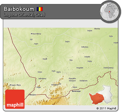 Physical 3D Map of Baibokoum