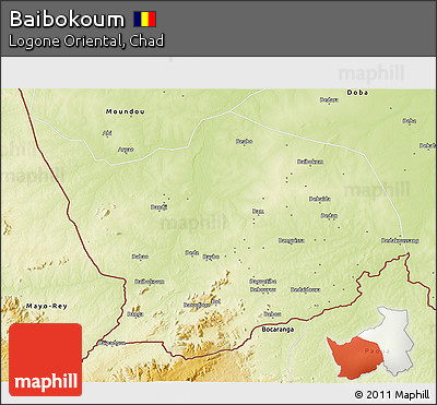Physical 3D Map of Baibokoum