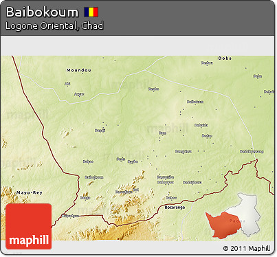 Physical 3D Map of Baibokoum