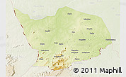 Physical 3D Map of Baibokoum, lighten