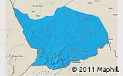Political 3D Map of Baibokoum, shaded relief outside