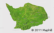 Satellite 3D Map of Baibokoum, cropped outside