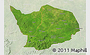 Satellite 3D Map of Baibokoum, lighten