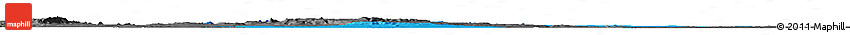 Political Horizon Map of Baibokoum, darken, desaturated