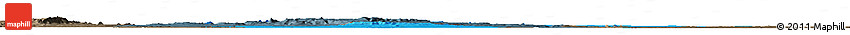 Political Horizon Map of Baibokoum, darken, semi-desaturated