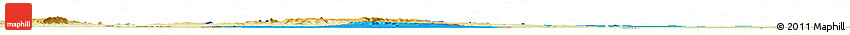 Political Horizon Map of Baibokoum, physical outside