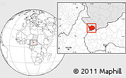Blank Location Map of Baibokoum, highlighted country