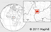 Blank Location Map of Baibokoum, highlighted parent region