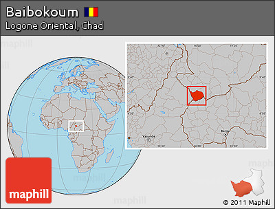 Gray Location Map of Baibokoum