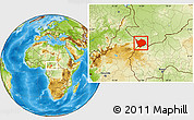 Physical Location Map of Baibokoum