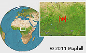 Satellite Location Map of Baibokoum