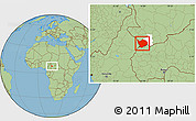 Savanna Style Location Map of Baibokoum, highlighted parent region