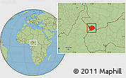 Savanna Style Location Map of Baibokoum