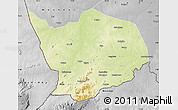 Physical Map of Baibokoum, desaturated