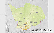 Physical Map of Baibokoum, lighten, desaturated