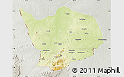 Physical Map of Baibokoum, lighten, semi-desaturated
