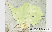 Physical Map of Baibokoum, semi-desaturated