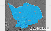 Political Map of Baibokoum, darken, desaturated