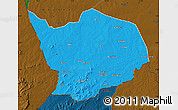 Political Map of Baibokoum, darken