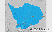 Political Map of Baibokoum, lighten, desaturated