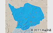 Political Map of Baibokoum, lighten, semi-desaturated