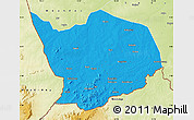Political Map of Baibokoum, physical outside