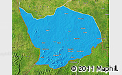Political Map of Baibokoum, satellite outside