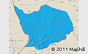 Political Map of Baibokoum, shaded relief outside