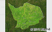 Satellite Map of Baibokoum, darken